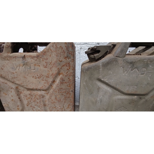 113 - 2 Army Metal Jerry Cans - Dated 1951 & 1952