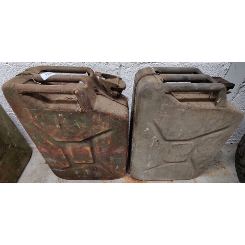 113 - 2 Army Metal Jerry Cans - Dated 1951 & 1952