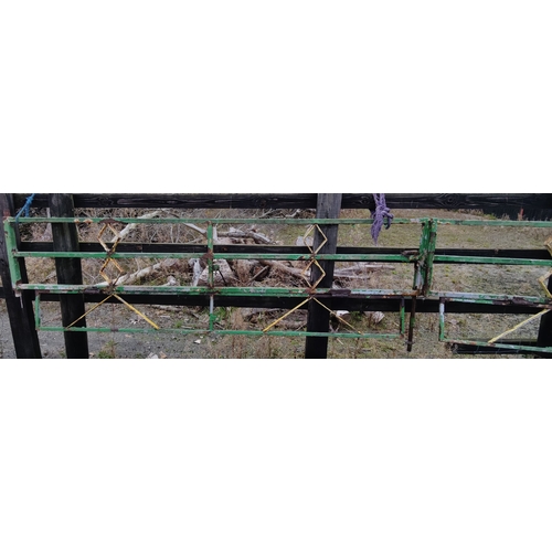 264 - Split Folding Green Metal Gate - 2 Sections - C. 280cm each