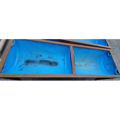 301 - Steel Frame Feeding Trough - C. 186cm x 58cm W x 60cm H