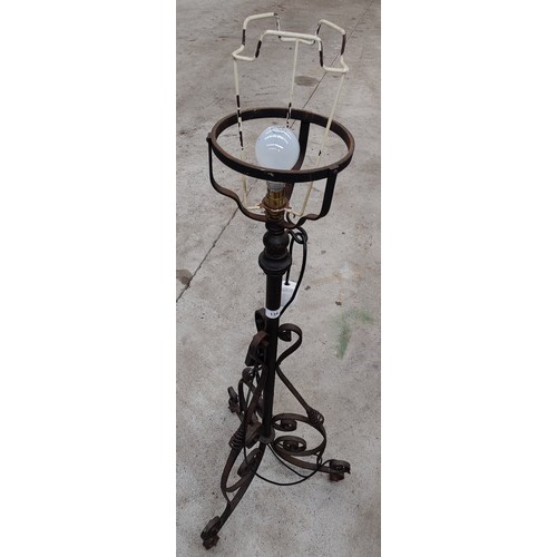 134 - Wrought Iron Standard Lamp