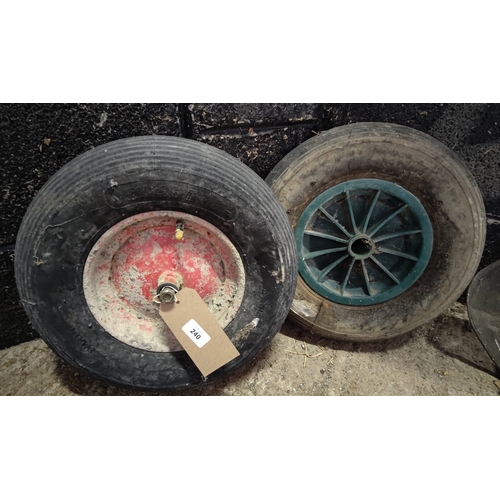 240 - 2 Wheelbarrow Wheels