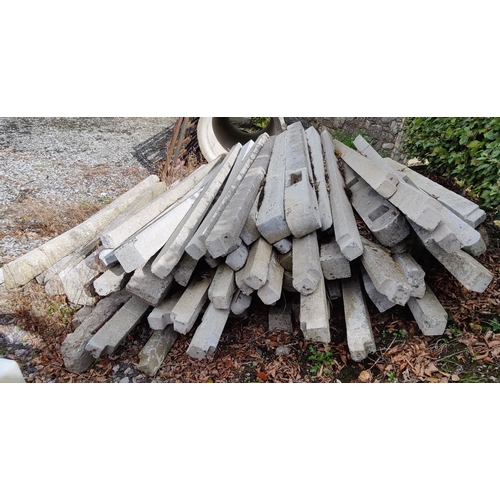 326 - Lot of Concrete Fence Posts - Approx 70 - Misc Lengths