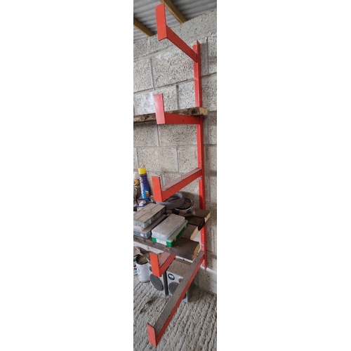 354 - Orange 5 Shelf Wall Rack