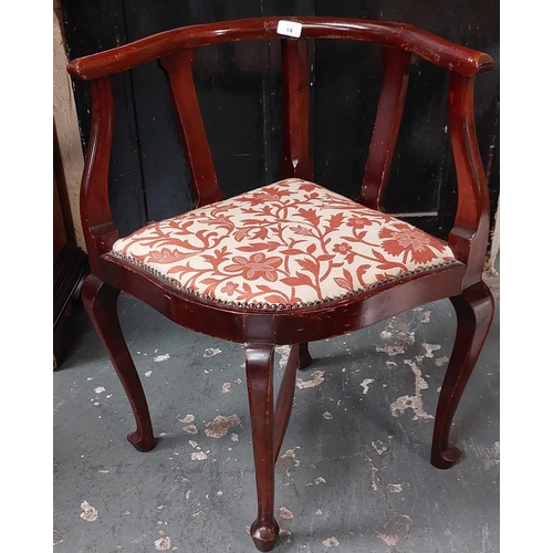 14 - Corner Chair with Floral Padded Seat