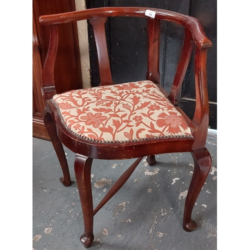 14 - Corner Chair with Floral Padded Seat