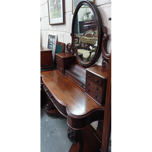 46 - Mahogany Mirrored Duchess Dressing Table - C. 120cm W