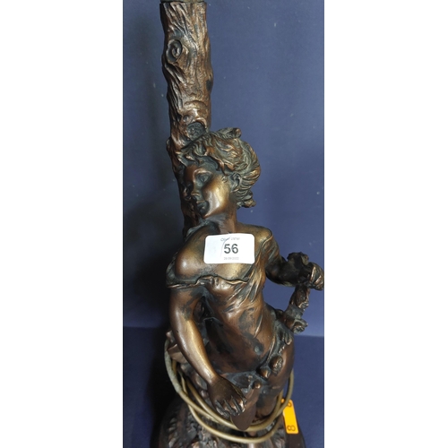 56 - Bronzed Table Lamp