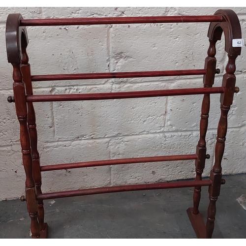 62 - Mahogany Towel Rail