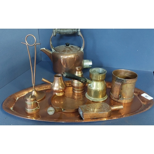 82 - Lot of Copper Ware on Tray