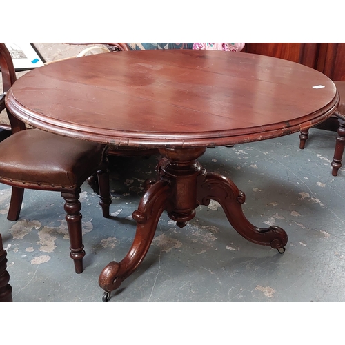 88 - Circular Mahogany Table on Tripod Base - C. 115cm Diameter