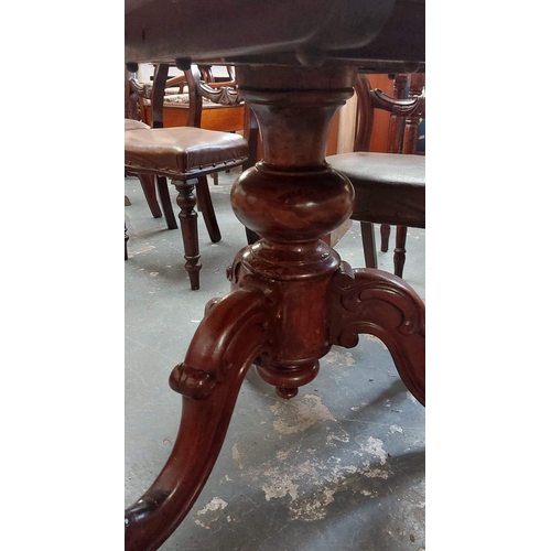 88 - Circular Mahogany Table on Tripod Base - C. 115cm Diameter