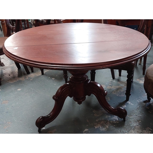 88 - Circular Mahogany Table on Tripod Base - C. 115cm Diameter