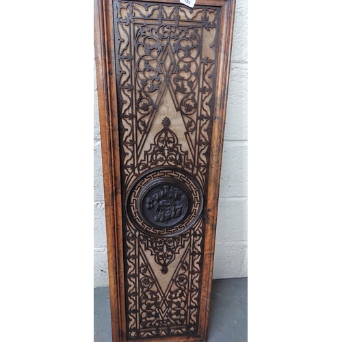 103 - Decorative Fretwork Panel with Cherub Motif - C. 123cm x 38cm