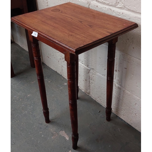 116 - Occasional Table on Turned Legs - C. 53cm W x 42cm D x 73cm H