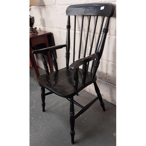 93 - Edwardian Windsor Kitchen Armchair