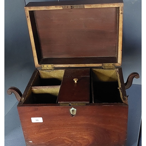 96 - Georgian Mahogany Fitted Interior Wine Box