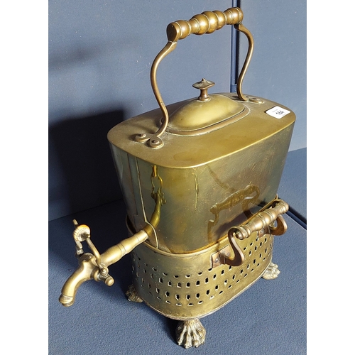 164 - Victorian Brass Tea Samovar