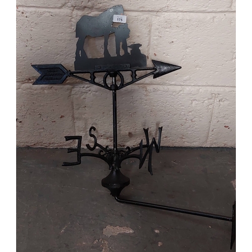 175 - Metal Weather Vane of Horse and Farrier