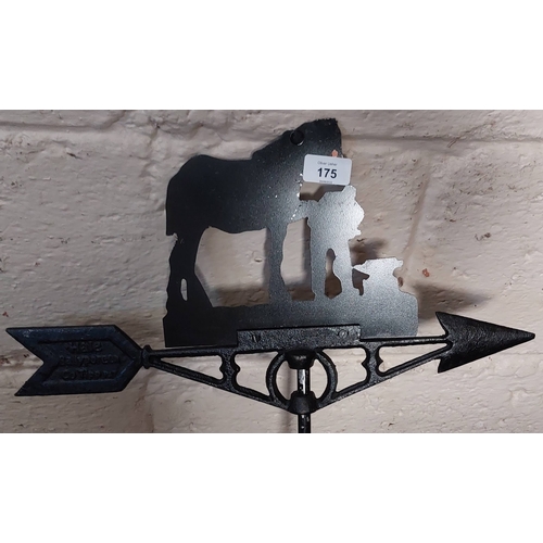 175 - Metal Weather Vane of Horse and Farrier