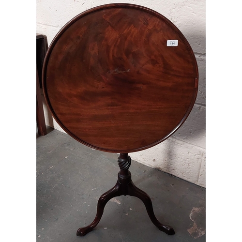 184 - Regency Tip up Top Flamed Mahogany Occasional Table - C. 58cm D