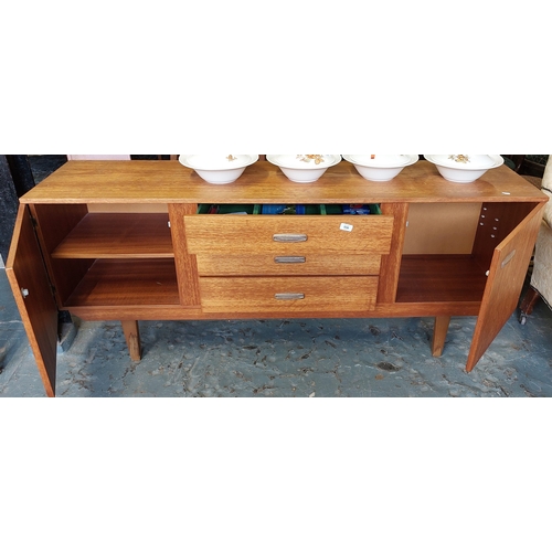 556 - Retro 3 Drawer, 2 Door Sideboard - C. 170cm W x 40cm D x 71cm H