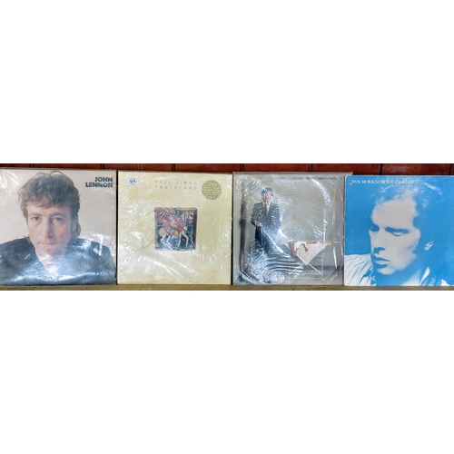 571 - 4 Vinyl Records - Paul Simon, John Lannon, Van Morrison, Eric Clapton