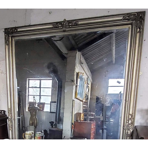 218 - Large Gilt Framed Overmantle / Hall Mirror - C. 208cm H x 150cm W