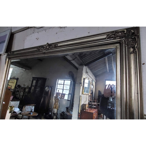 218 - Large Gilt Framed Overmantle / Hall Mirror - C. 208cm H x 150cm W