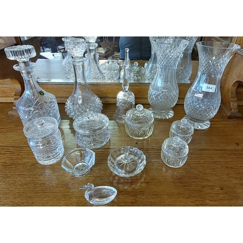 584 - Large Selection of Cut Glass