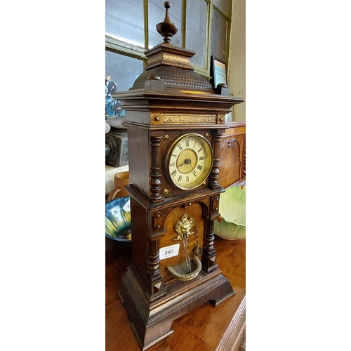 590 - Victorian Mantle Clock with Water Fountain Feature