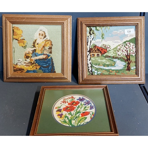 131 - 3 Framed Tapestries