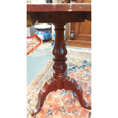 69 - Mahogany Tip Up Occasional Table on Pod Base - C. 80cm W x 66cm D x 71cm H