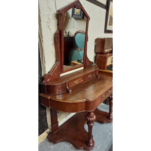 72 - Mahogany Mirrored Duchess Dressing Table - C. 116cm W x 175cm H x 58cm D