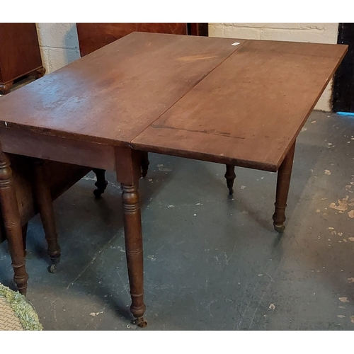 97 - Victorian Mahogany Drop Leaf Table - C. 112cm W x 59cm D x 73cm H