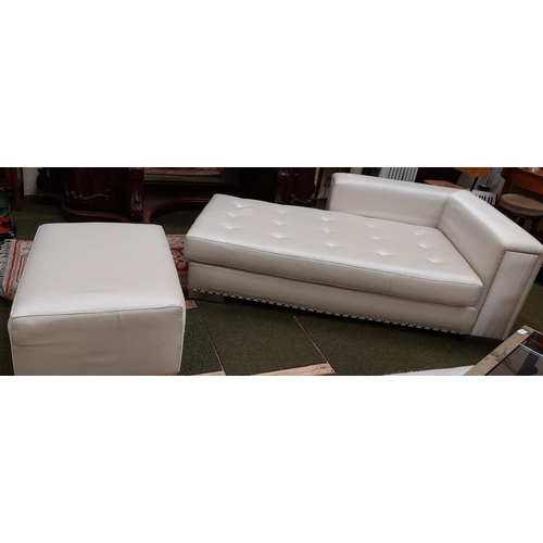 272 - New York Glam Daybed with Matching Footstool (80cm x 60cm) designed by IB Jorgensen - C 180cm x 98cm... 