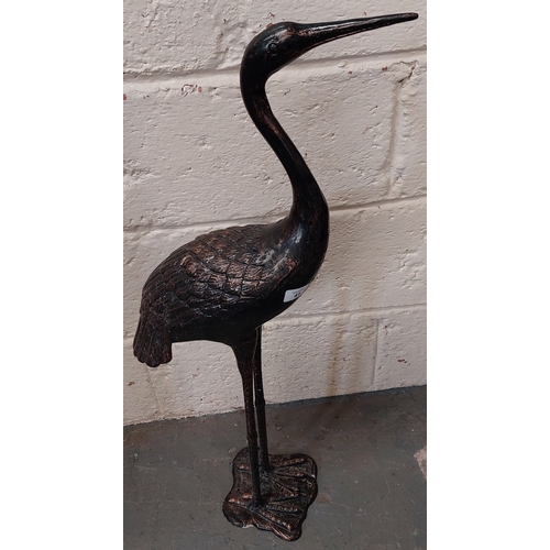 41 - Metal Figure of a Crane - C. 90cm H