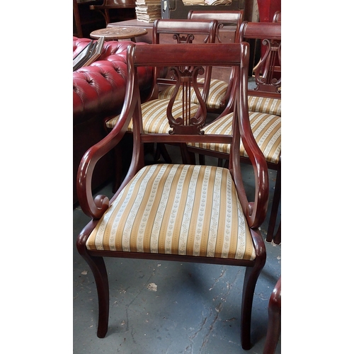 63 - Set of 10 Regency Style Dining Chairs. 8 Chairs plus 2 Carvers