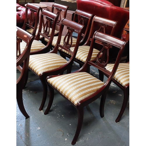 63 - Set of 10 Regency Style Dining Chairs. 8 Chairs plus 2 Carvers