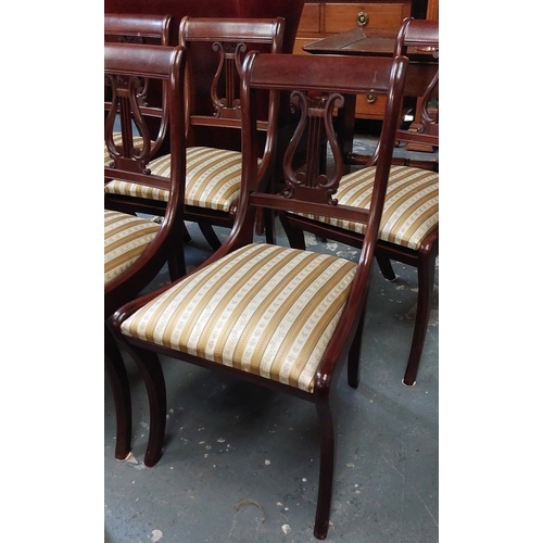 63 - Set of 10 Regency Style Dining Chairs. 8 Chairs plus 2 Carvers