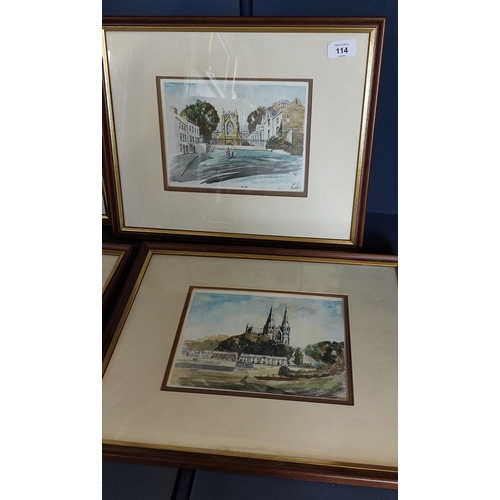 114 - Set of 4 Framed Armagh Scene Prints