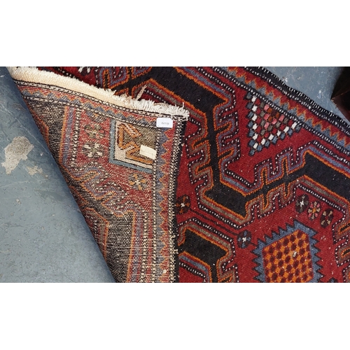 115 - Red Runner Rug - C. 305cm x 75cm