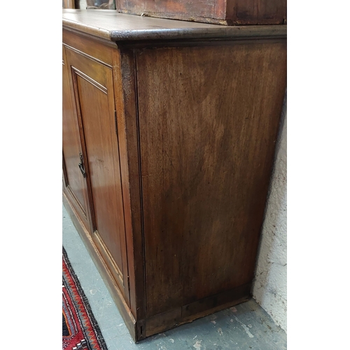 128 - Victorian Mahogany Linen Press - C. 140cm W x 59cm D x 112cm H