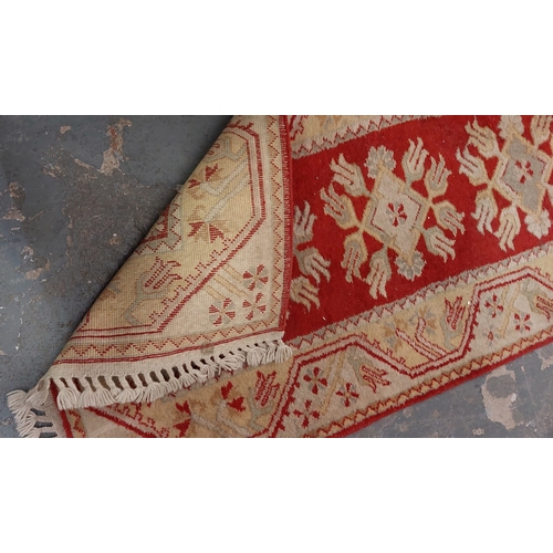 141 - Red Runner Rug - C. 290cm x 80cm