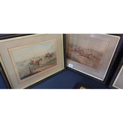 146 - 5 Framed Steeplechase Prints