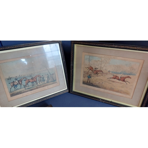 146 - 5 Framed Steeplechase Prints