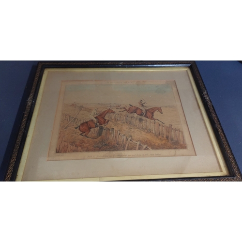 146 - 5 Framed Steeplechase Prints