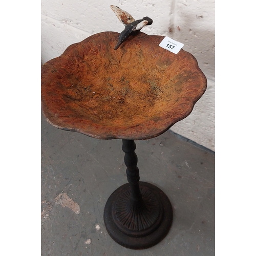 157 - Neat Metal Bird Bath - C. 48cm H