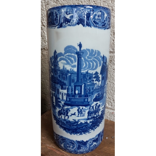 82 - Blueware Umbrella Stand and Foot Bath