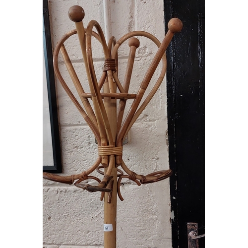 91 - Bentwood Bamboo Hat & Coat Stand